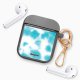 Housse pour Airpods silicone liquide noir Tie And Dye Motif Ecriture Tendance Evetane