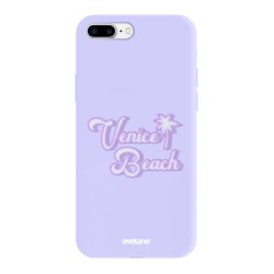 Coque iPhone 7 Plus/8 Plus Silicone Liquide Douce lilas Venice Beach Evetane.