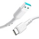 Câble USB - USB-C  charge et transmision de données 1,0m 3A Blanc