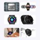 Montre connectée Bluetooth fréquence cardiaque, tensiomètre, podomètre, calories,mémoire musicale - Noir avec bracelet offert