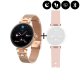 Montre connectée Bluetooth avec podomètre, mesure de distance,calories, thermomètre, multisports - Rose Gold avec bracelet offert