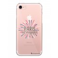 Coque iPhone 7/8/ iPhone SE 2020 rigide transparente Paris est magique Dessin La Coque Francaise