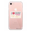 Coque iPhone 7/8/ iPhone SE 2020 rigide transparente Sorbet rosé Dessin La Coque Francaise