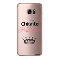 Coque Samsung Galaxy S7 rigide transparente Chiante mais princesse Dessin Evetane