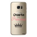Coque Samsung Galaxy S7 Edge rigide transparente Chiante mais princesse Dessin Evetane