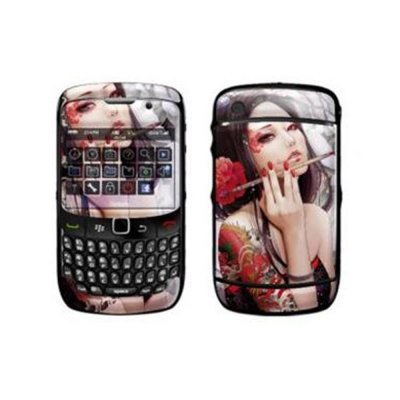 Stickers kit de personnalisation motif femme pinceau pour BlackBerry Curve 8520/3G