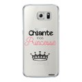 Coque Samsung Galaxy S6 rigide transparente Chiante mais princesse Dessin Evetane