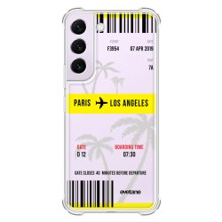 Coque Samsung Galaxy S21 FE Silicone antichocs Solides coins renforcés Protection Housse transparente Blllet Paris-Los Angeles Evetane