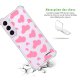 Coque Samsung Galaxy S21 FE Silicone antichocs Solides coins renforcés Protection Housse transparente Cow print pink Evetane