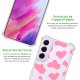 Coque Samsung Galaxy S21 FE Silicone antichocs Solides coins renforcés Protection Housse transparente Cow print pink Evetane