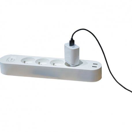 CHARGEUR SECTEUR ACQUA BLANC 1USB 5V-1A