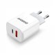 Chargeur secteur ultra-rapide 20W Double Port Type C+1 Port USB