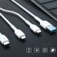 Câble 3 en 1 de charge : lightning, Type-C et Micro USB 3A 1M - Blanc 
