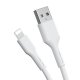 Câble USB - lightning  charge et transmision de données 1,0m 3A Blanc