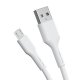 Câble USB - Micro USB charge et transmision de données 1,0m 3A Blanc