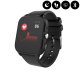 Montre connectée Bluetooth avec moniteur de fréquence cardiaque,podomètre,multisports, jeux, contrôle de la musique - Noir