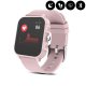 Montre connectée Bluetooth avec moniteur de fréquence cardiaque,podomètre,  multisports, jeux, contrôle de la musique - Rose