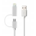 Cable de chargement et de synchronisation 2 en 1 Lightning/ Micro USB