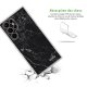 Coque Samsung Galaxy S22 Ultra 5G 360 intégrale transparente Marbre noir Tendance Evetane.