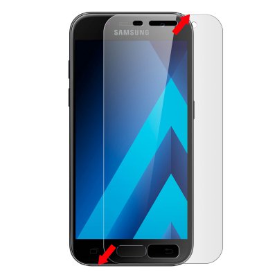 Vitre protectrice avant en verre trempé 3D integrale incurvée pour Samsung Galaxy A5 2017