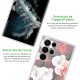 Coque Samsung Galaxy S22 Ultra 5G 360 intégrale transparente Orchidées Tendance Evetane.