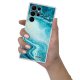 Coque Samsung Galaxy S22 Ultra 5G 360 intégrale transparente Bleu Nacré Marbre Tendance Evetane.