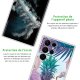 Coque Samsung Galaxy S22 Ultra 5G 360 intégrale transparente Ananas Violet Tendance Evetane.