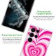 Coque Samsung Galaxy S22 Ultra 5G 360 intégrale transparente Coeur Psychédélique Rose Tendance Evetane.