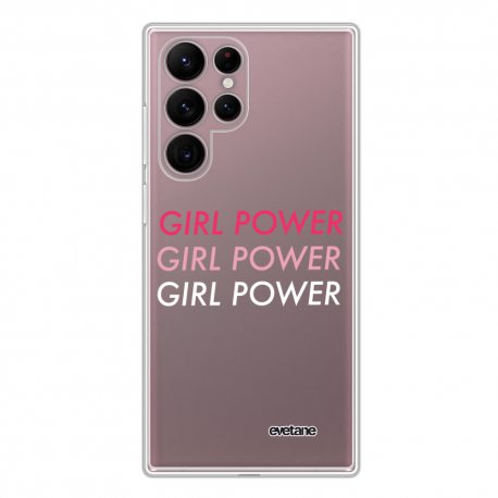 Coque Samsung Galaxy S22 Ultra 5G 360 intégrale transparente Girl Power Dégradé Tendance Evetane.