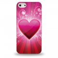 Coque rigide coeur rose pour iPhone 5 / 5S