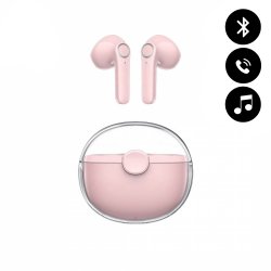 Ecouteurs Bluetooth rose