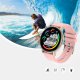 Montre connectée Bluetooth étanche IP68,notifications, moniteur d'activité physique, bracelet silicone Rose