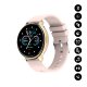 Montre connectée Bluetooth, notification d'appels et messages ,mode multi-sports, podomètres, appels bracelet silicone rose