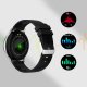 Montre connectée Bluetooth, notification d'appels et messages ,mode multi-sports, podomètres, appels bracelet silicone rose