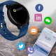 Montre connectée Bluetooth, notification d'appels et messages ,mode multi-sports, podomètres, appels bracelet silicone noir