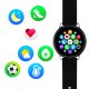 Montre connectée Bluetooth, notification d'appels et messages ,mode multi-sports, podomètres, appels bracelet silicone noir