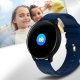 Montre connectée Bluetooth, notification d'appels et messages ,mode multi-sports, podomètres, appels bracelet silicone noir