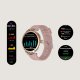 Montre connectée Bluetooth : moniteur de pression artérielle et de fréquence cardiaque, avec cadran personnalisé, multi-sports  Rose