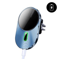 Support de téléphone de charge sans fil magnétique pour voiture sur grille d'aération -  15W