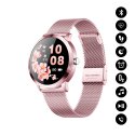 Montre connectée Bluetooth avec activité physique, fréquence cardiaque,pression artérielle, suivi du sommeil, Rose Gold 