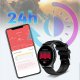 Montre connectée Bluetooth : moniteur de fréquence cardiaque, suivi du sommeil, répondre vos appels,suivi d'activité noir