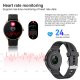 Montre connectée Bluetooth Suivi d' activités sportives, moniteur de pression artérielle et de fréquence cardiaque  noir