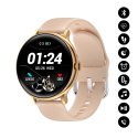 Montre connectée Bluetooth avec  Fréquence Cardiaque, étanchéité IP67,  réception Appel, suivi d'activité sportive  beige