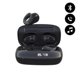 Ecouteurs Bluetooth intra-auriculaires avec écran LED noir