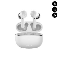 Ecouteurs Bluetooth Intra Auriculaires avec LED  Blanc