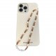 Bijoux de téléphone LEA à accrocher à votre coque perles orange - longueur 35 cm