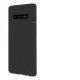  Coque Samsung Galaxy S10 Silicone liquide Noire + 2 Vitres en Verre trempé Protection écran Antichocs