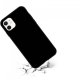  Coque iPhone 12 Mini Silicone liquide Noire + 2 Vitres en Verre trempé Protection écran Antichocs