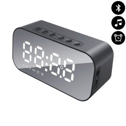 Enceinte Bluetooth 3W avec horloge Noir