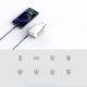 Chargeur secteur 20W avec sortie USB et USB C et câble lightning Blanc
